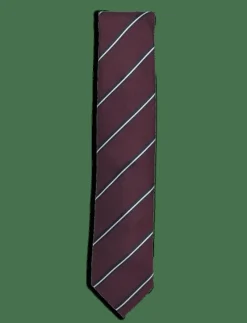 Polyester tie with stripe 7 cm - Slipsar