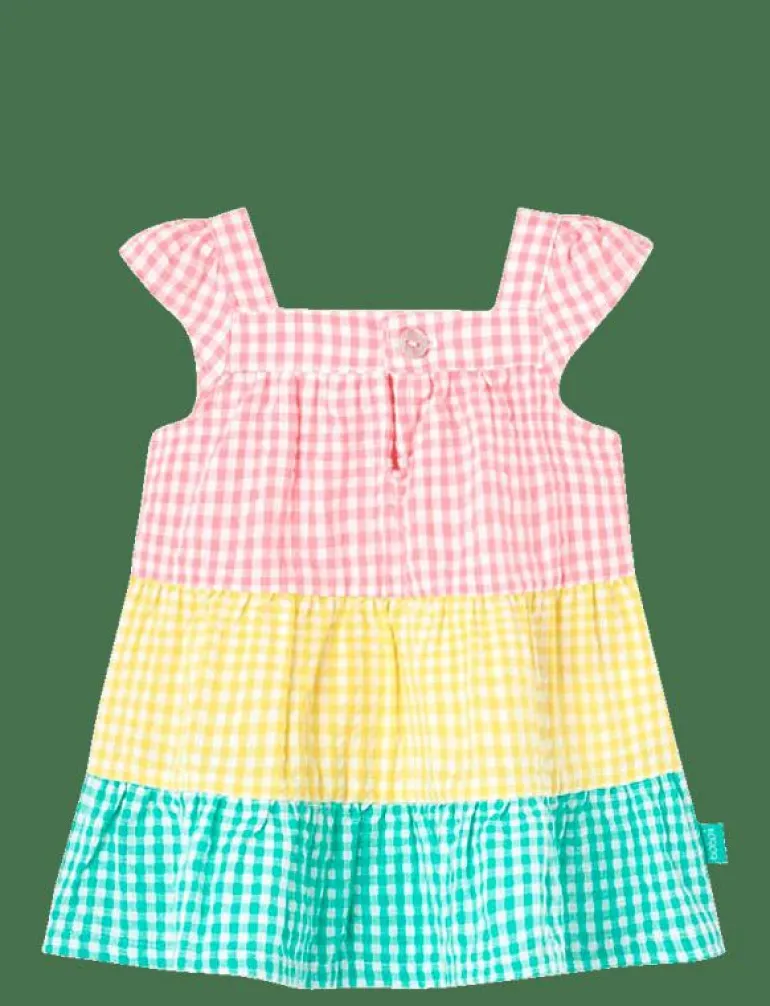 Poplin dress check - Ärmlösa babyklänningar