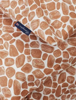 Printed Giraffe Organic Cotton Sateen Duvet Cover - Påslakan