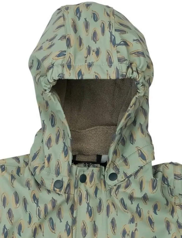 PU AOP Rain Suit with Fleece - Regnoveraller