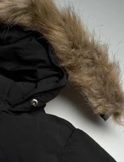 Puffer coat with fur-effect hood - Dunjackor & fodrade jackor
