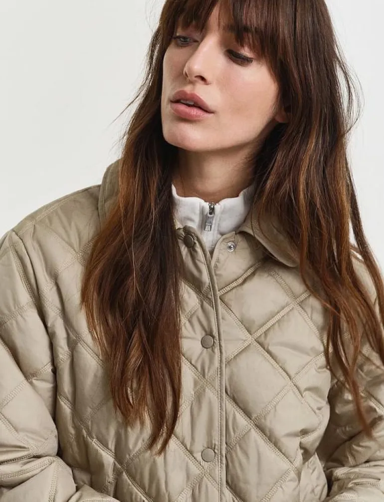 QUILTED JACKET WITH COLLAR - Quiltade jackor