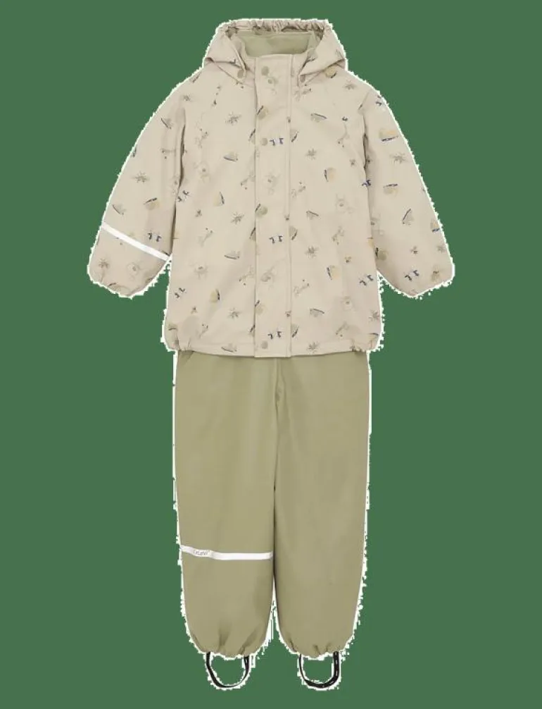 Rainwear Set - AOP, w. fleece - Regnställ