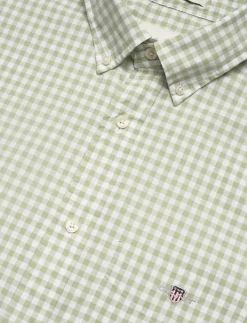 REG CLASSIC POPLIN GINGH SS SHIRT - Kortärmade