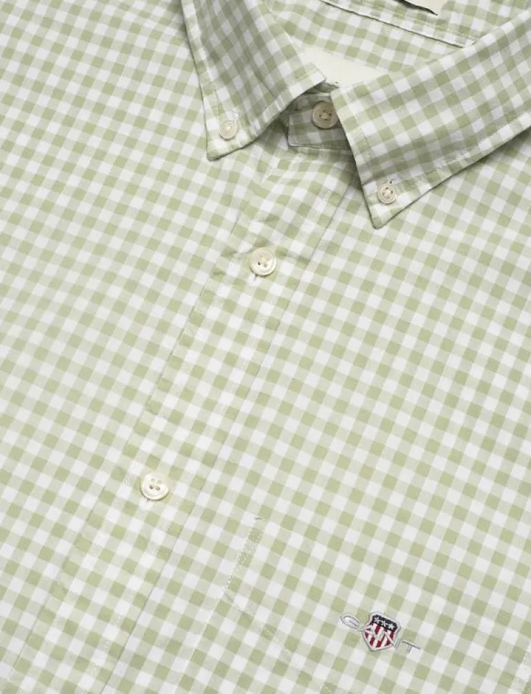 REG CLASSIC POPLIN GINGH SS SHIRT - Kortärmade
