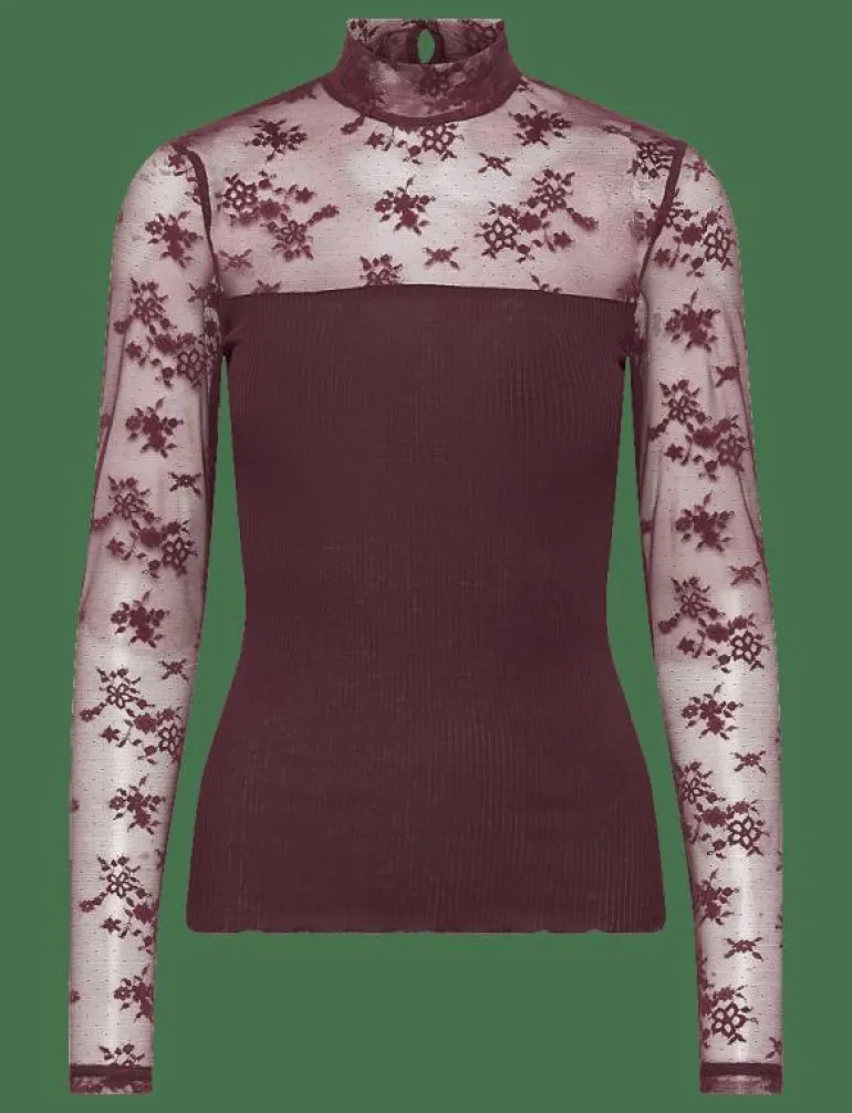 RMWBalta Modal LS T-neck Full Lace - Långärmade toppar