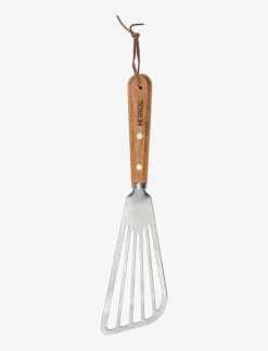 Rostfri stekspade med hål bokträ - Tänger & pincetter