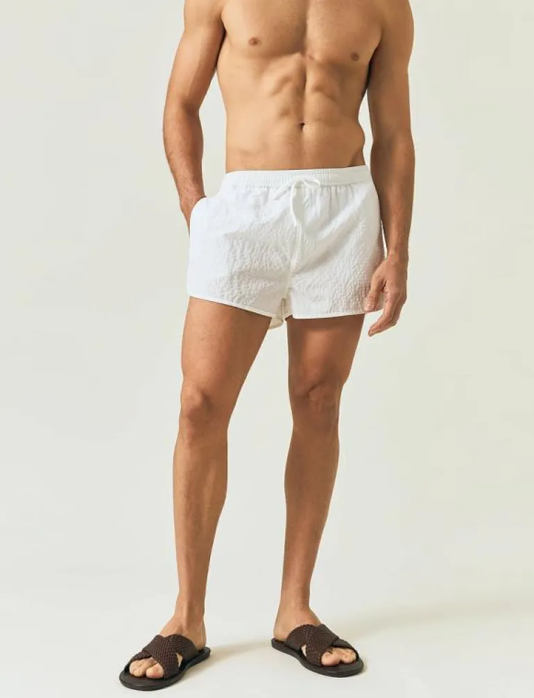 Seersucker Swim Shorts - Badbyxor