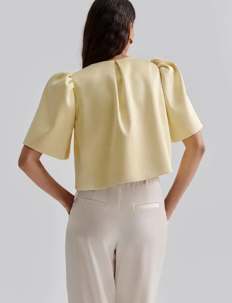 Serena short sleeve wrap blouse - Kortärmade blusar