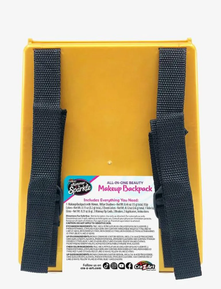 SHIMMER N SPARKLE COSMETIC BACKPACK GOLD - Smink