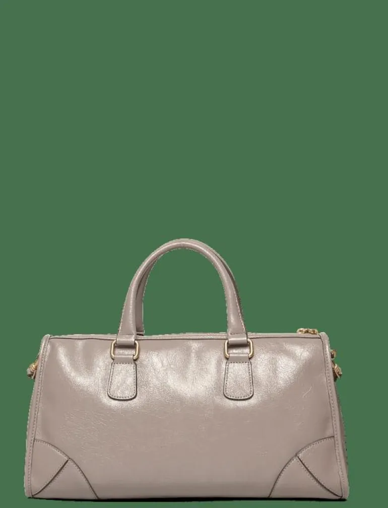 Shiny handbag with handles - Handväskor