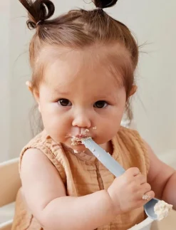 Silicone Baby Spoon Quiet Grey - Serveringsset