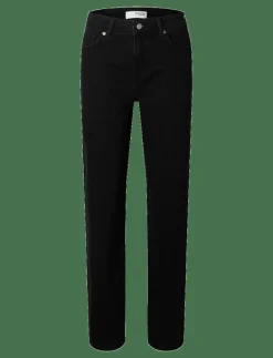 SLFALICE MW STRAIGHT BLACK JEANS NOOS - Straight jeans