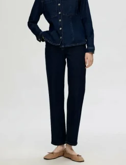 SLFALICE MW STRAIGHT MOON BLUE JEANS - Straight jeans