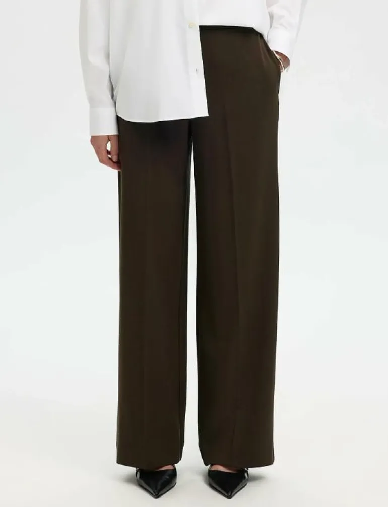 SLFEMMA-TARA MW WIDE PANT NOOS - Kostymbyxor
