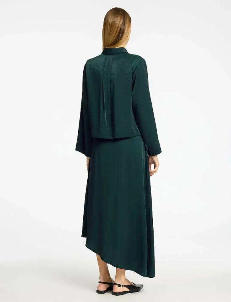 SLFJEAN MW ASYMETRIC ANKLE SKIRT B - Maxikjolar