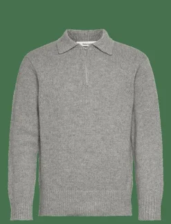 SLHCODY LS KNIT RELAXED HALF ZIP POLO - Stickade pikéer