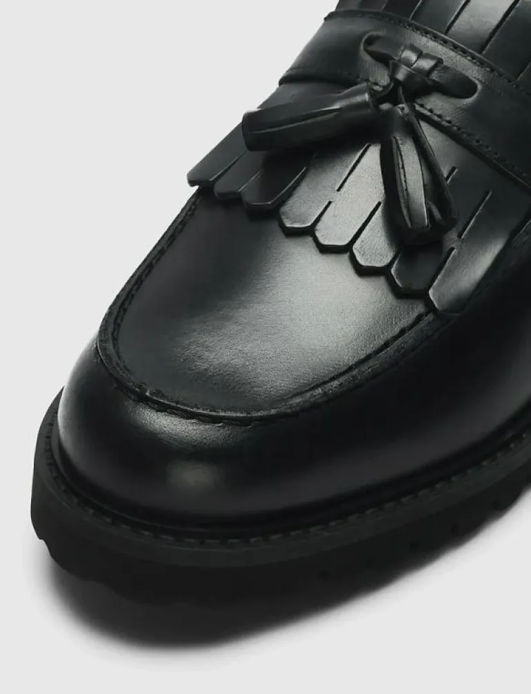 SLHHUGO LEATHER KILTIE TASSEL LOAFER - Loafers