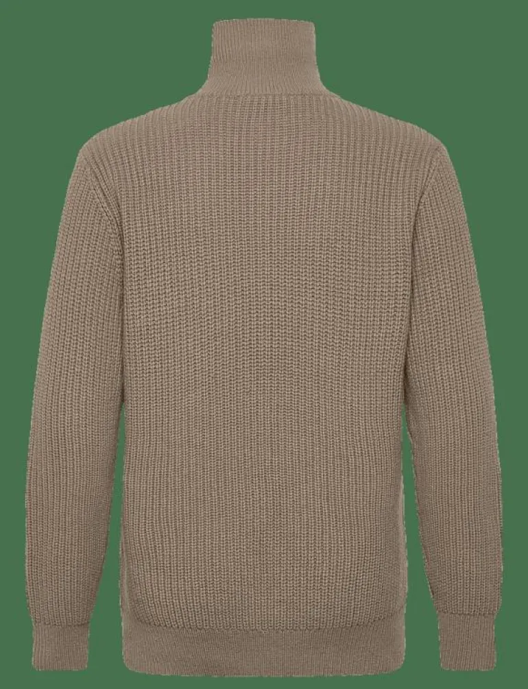 SLHLAND LS KNIT HALF ZIP - Stickat