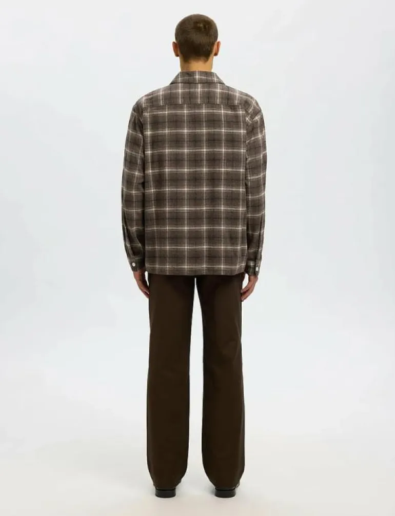 SLHRLXEDWIN CHECK LIGHT OVERSHIRT - Rutiga skjortor
