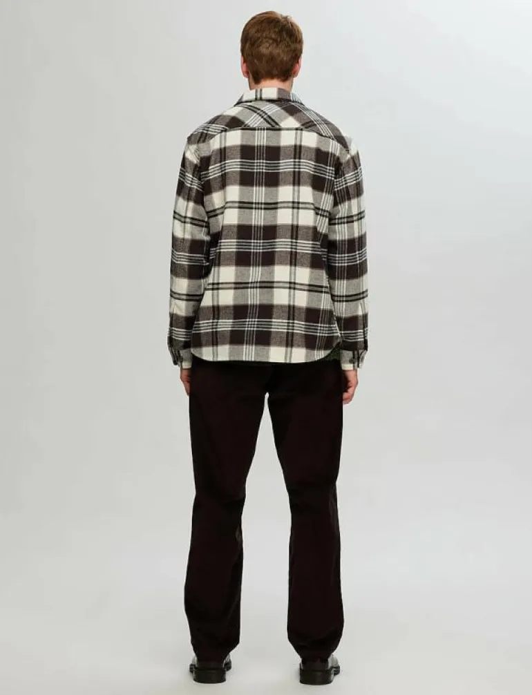 SLHRLXPABLO WOOL BLEND OVERSHIRT - Rutiga skjortor