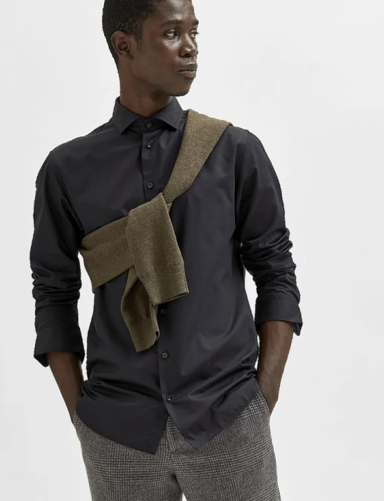 SLHSLIMETHAN SHIRT LS CUT AWAY - Business skjortor