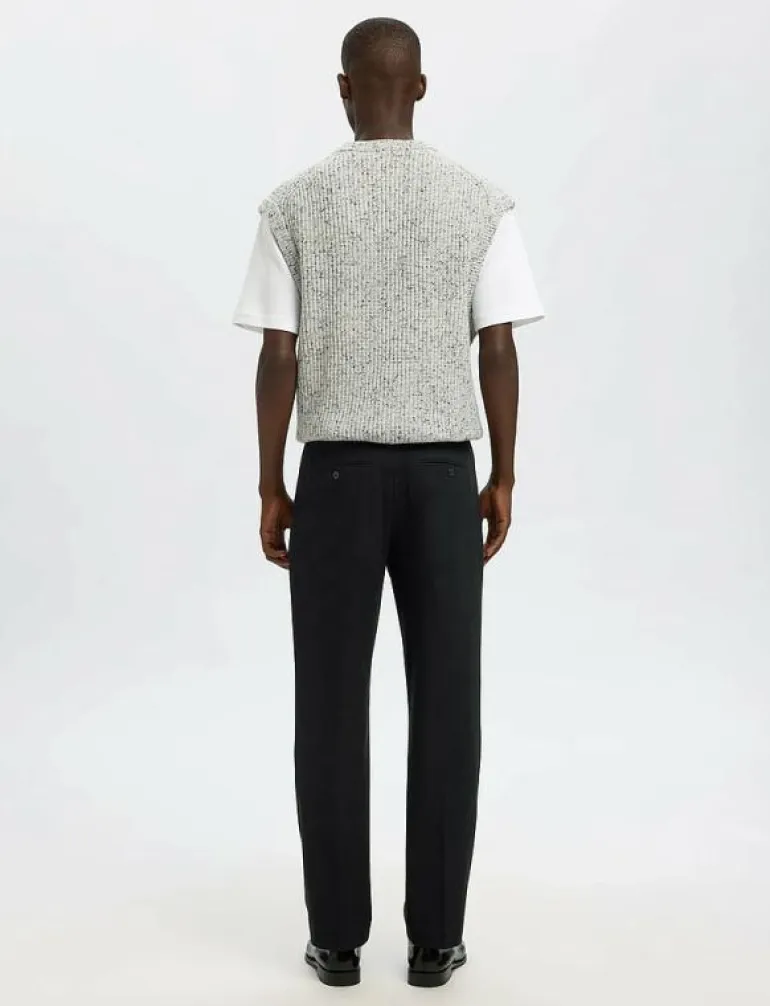 SLH196-STRAIGHT TERRY WOOL BLND PNT NOOS - Casual byxor