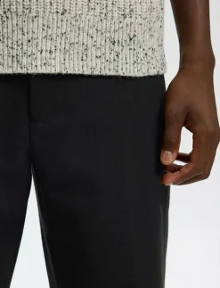 SLH196-STRAIGHT TERRY WOOL BLND PNT NOOS - Casual byxor