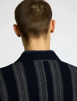 SLHTONY WAFFLE STRIPE OVERSHIRT - Jackor & rockar