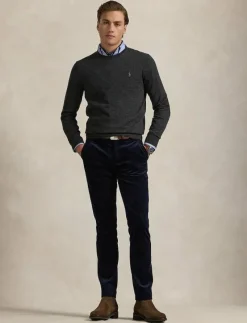 Slim Fit Washable Wool Crewneck Sweater - Rundhalsad