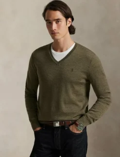 Slim Fit Washable Wool V-Neck Sweater - V-ringat