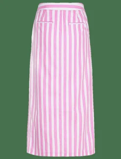Slit striped skirt - Midi kjolar
