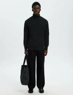 SLMDANE LS KNIT STRUCTURE ROLL NECK NOOS - Polokrage