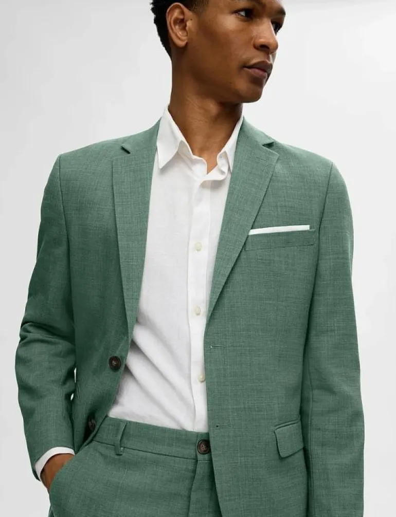SLMSLIM-OASIS LINEN BLZ NOOS - Enkelknäppta kavajer