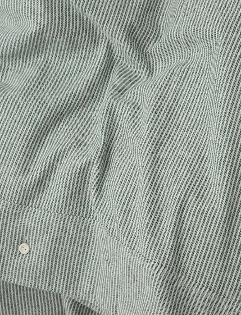 Striped Cotton Flannel Bed Set - Påslakanset
