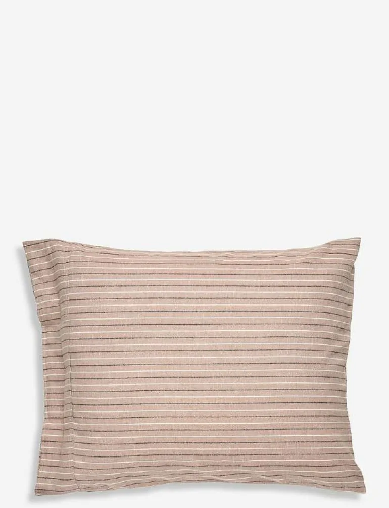 Striped Cotton Flannel Pillowcase - Örngott