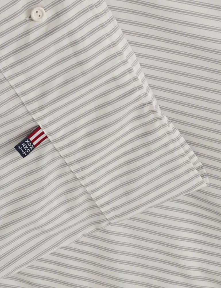 Striped Cotton Poplin Bed Set - Påslakanset