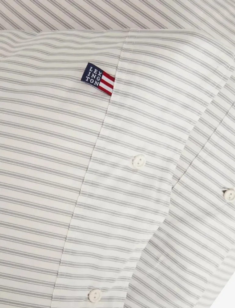 Striped Cotton Poplin Bed Set - Påslakanset