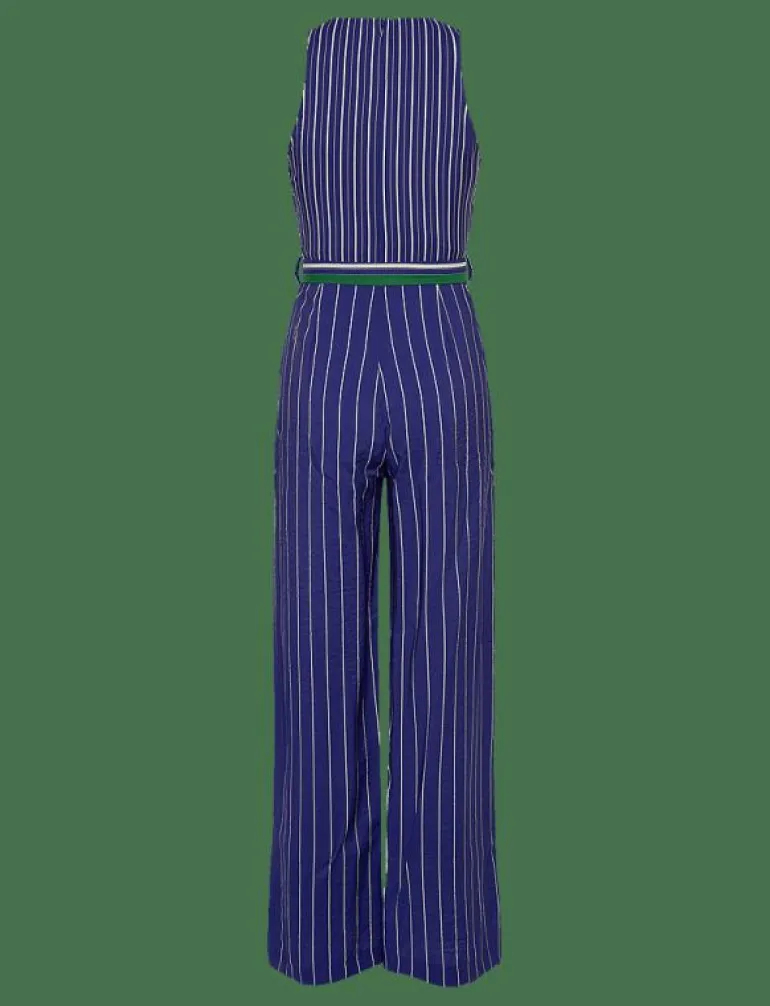 Striped jumpsuit with belt - Jumpsuits
