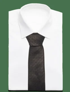 Structured linen blend tie 7 cmStructured linen blend tie 7 cm - Slipsar
