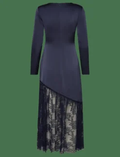 Suki Diagonal Cut Lace Midi Dress - Midiklänningar