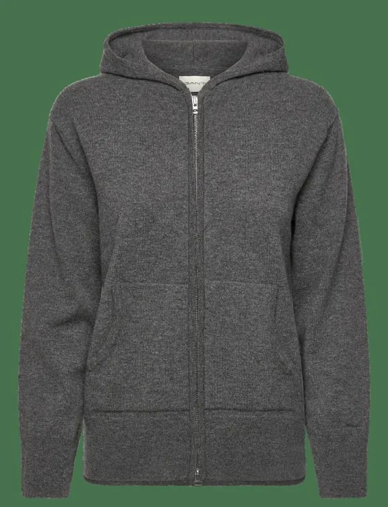 SUPERFINE LAMBSWOOL ZIP HOODIE - Huvtröjor
