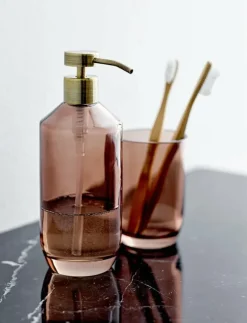 Tandborstmugg Vintage Brown Glas - Badrumsinredning