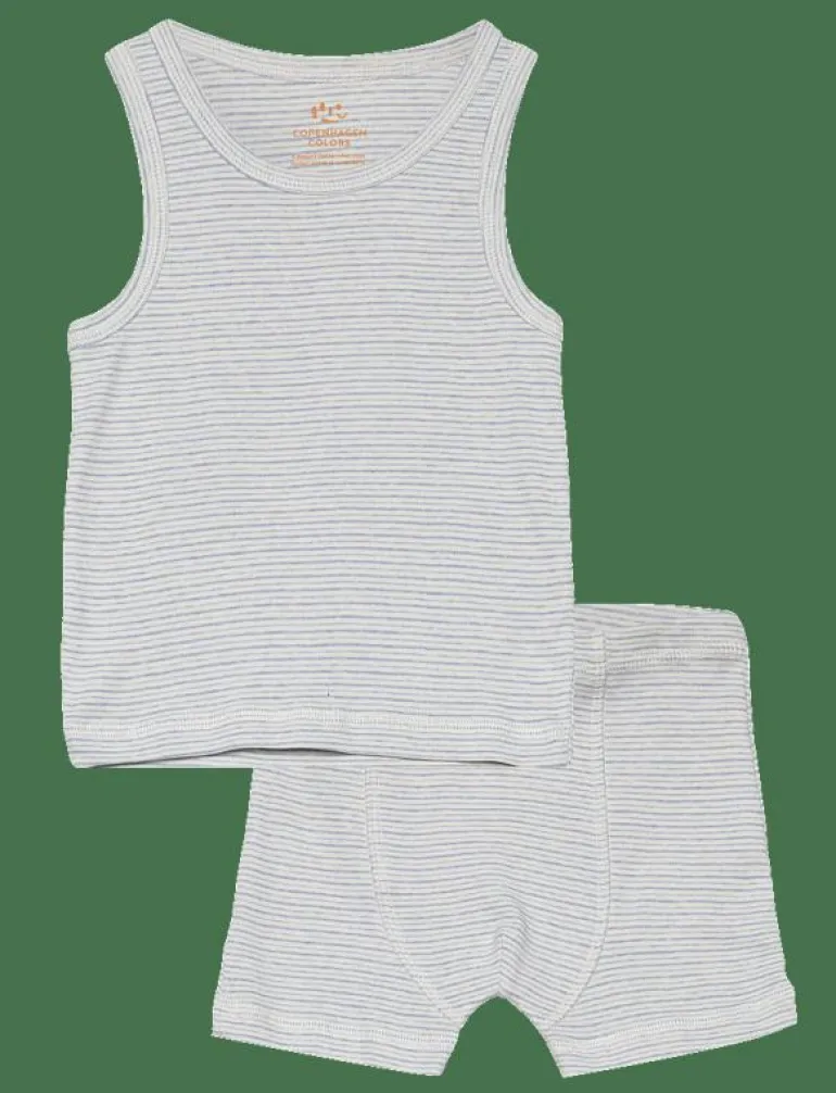 TANK-TOP AND BOXERSHORTS STRIPED - Underklädesset
