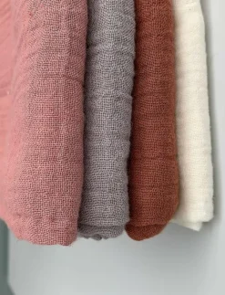 Tax EKO, Muslinfiltar, 4-pack, brick/rose - Skötbäddar