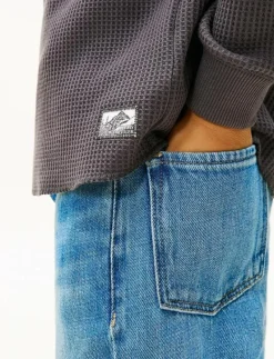 TETXURED WAFFLE TEE LS - Stickade tröjor