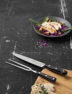 Trancherset Pluton 2 delar Stål/Svart - Köttknivar