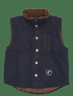 TWILL VEST W. SHERPA COLLAR - Väst
