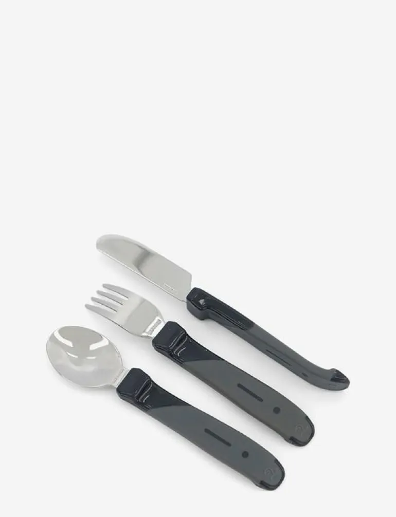 Twistshake Learn Cutlery Stainless Steel 12+m Black - Serveringsset
