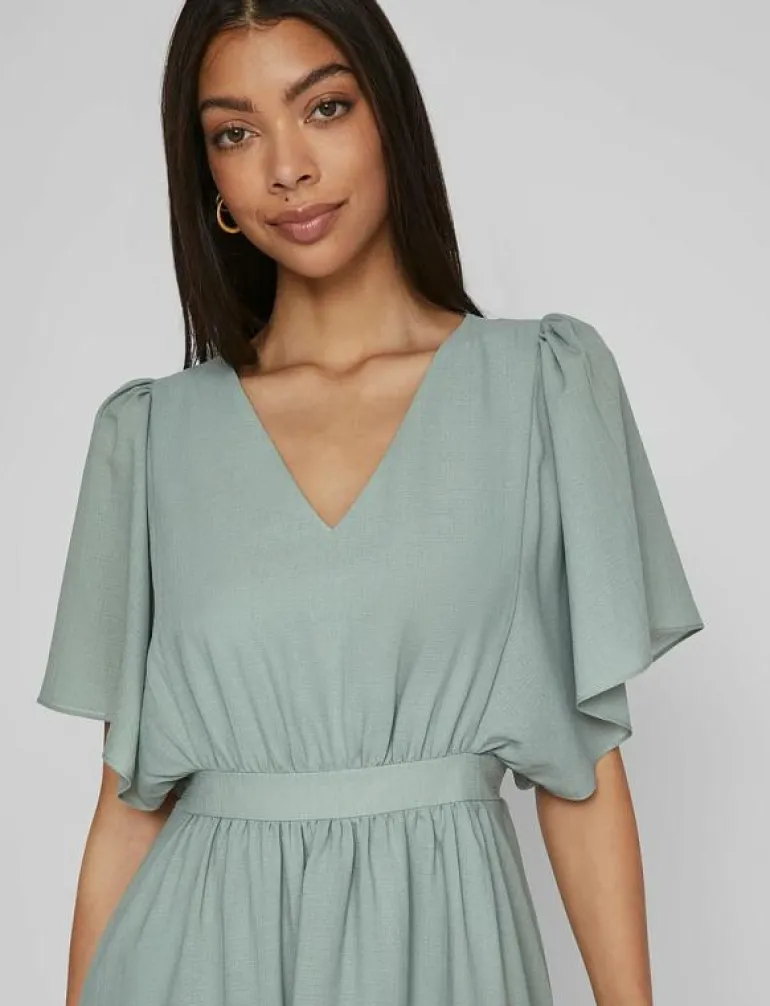 VIMIRAGE 2/4 V-NECK ANKLE DRESS/BM/DC - Midiklänningar